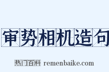 审势相机造句是什么意思的图片
